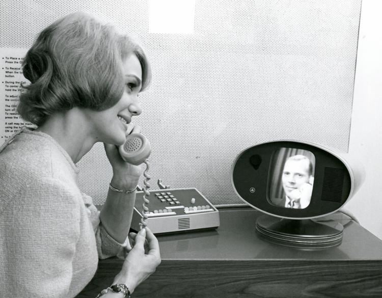 Woman Speaking on Picturephone