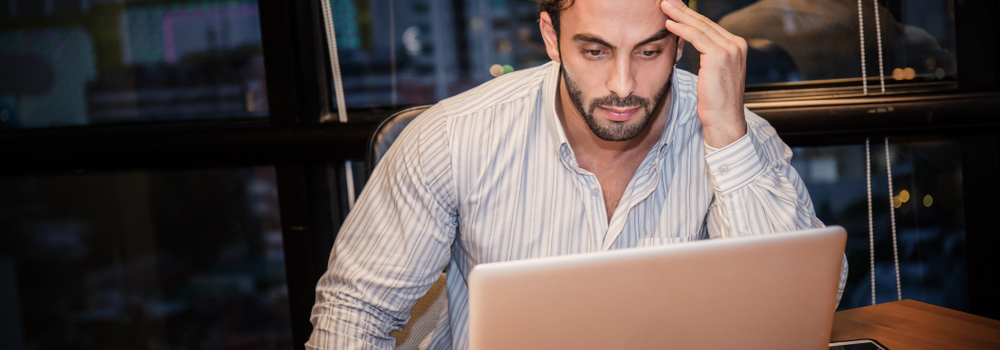 Frustrated Person on Computer