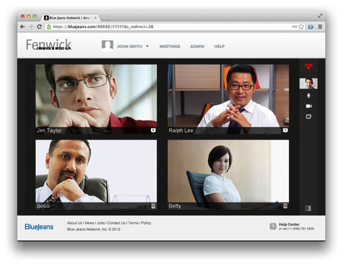 Blue Jeans Custom Web App Branding