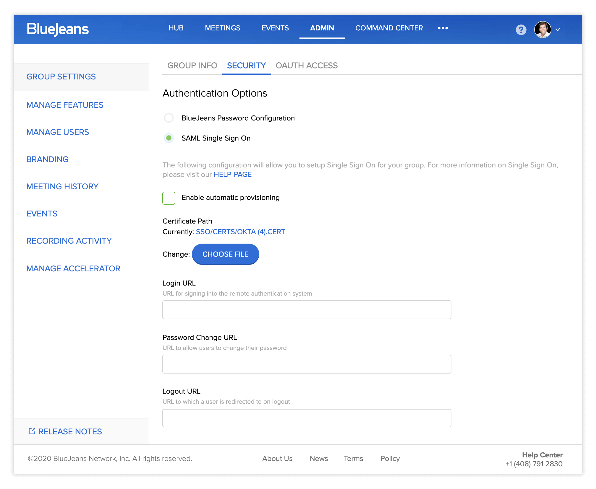 Video Conferencing Security Administration