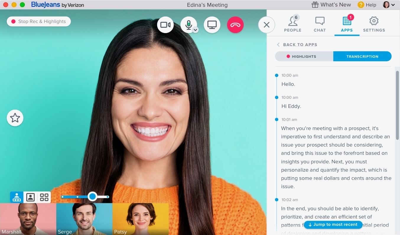 Video Conferencing Transcription Feature