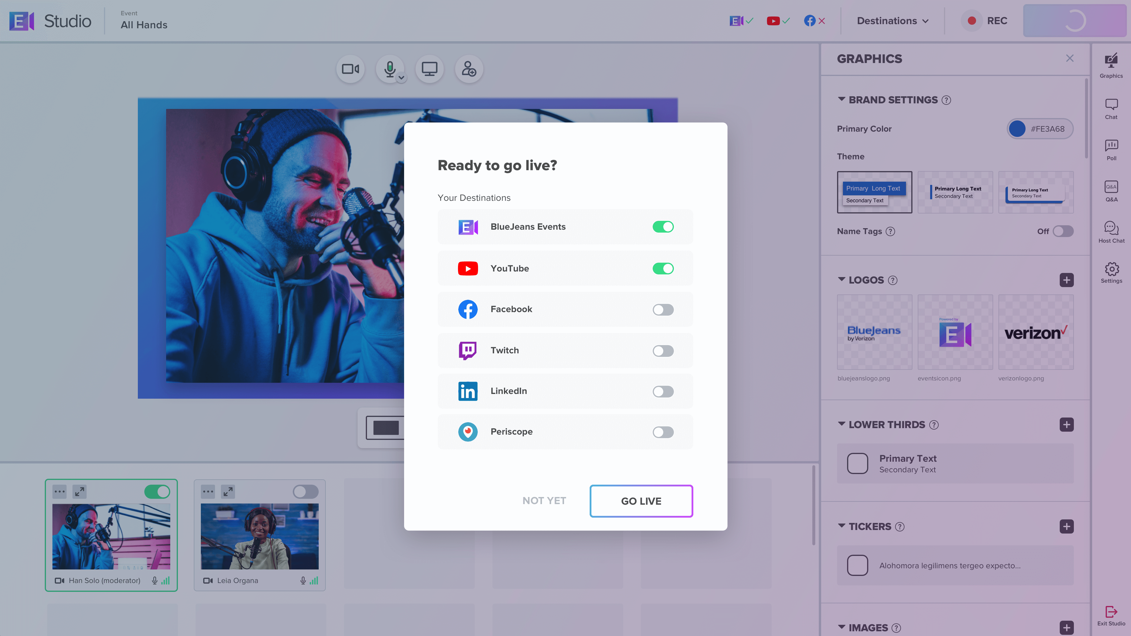 Stream to anywhere