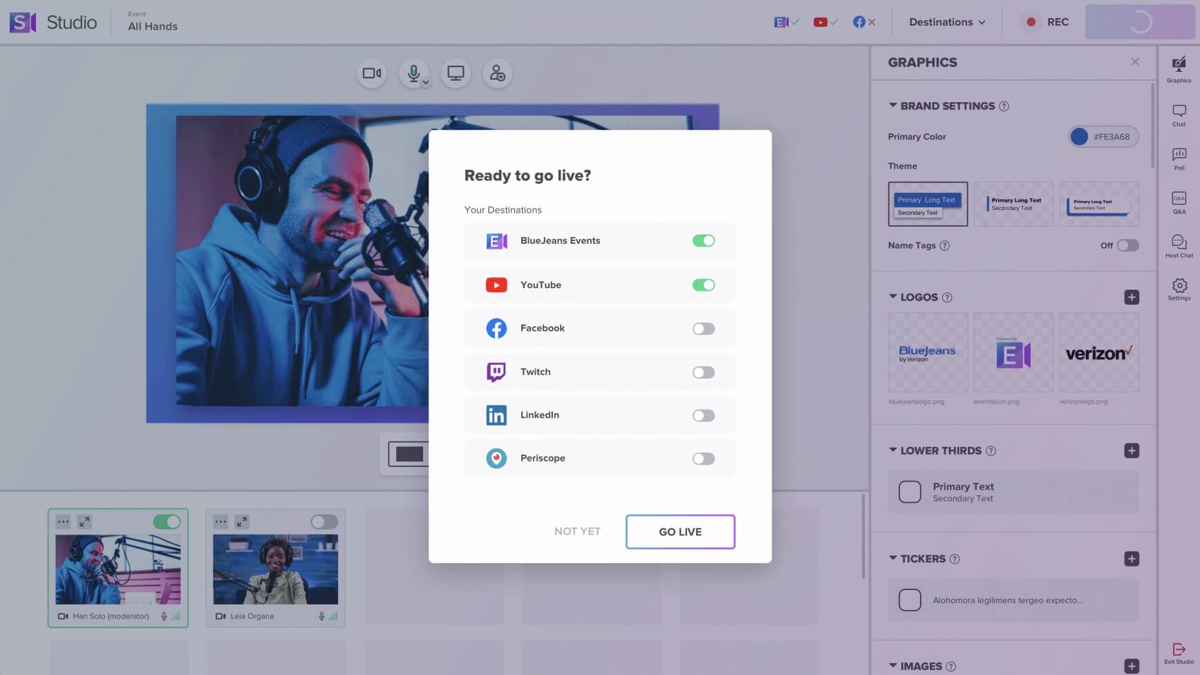BlueJeans Live Stream Software