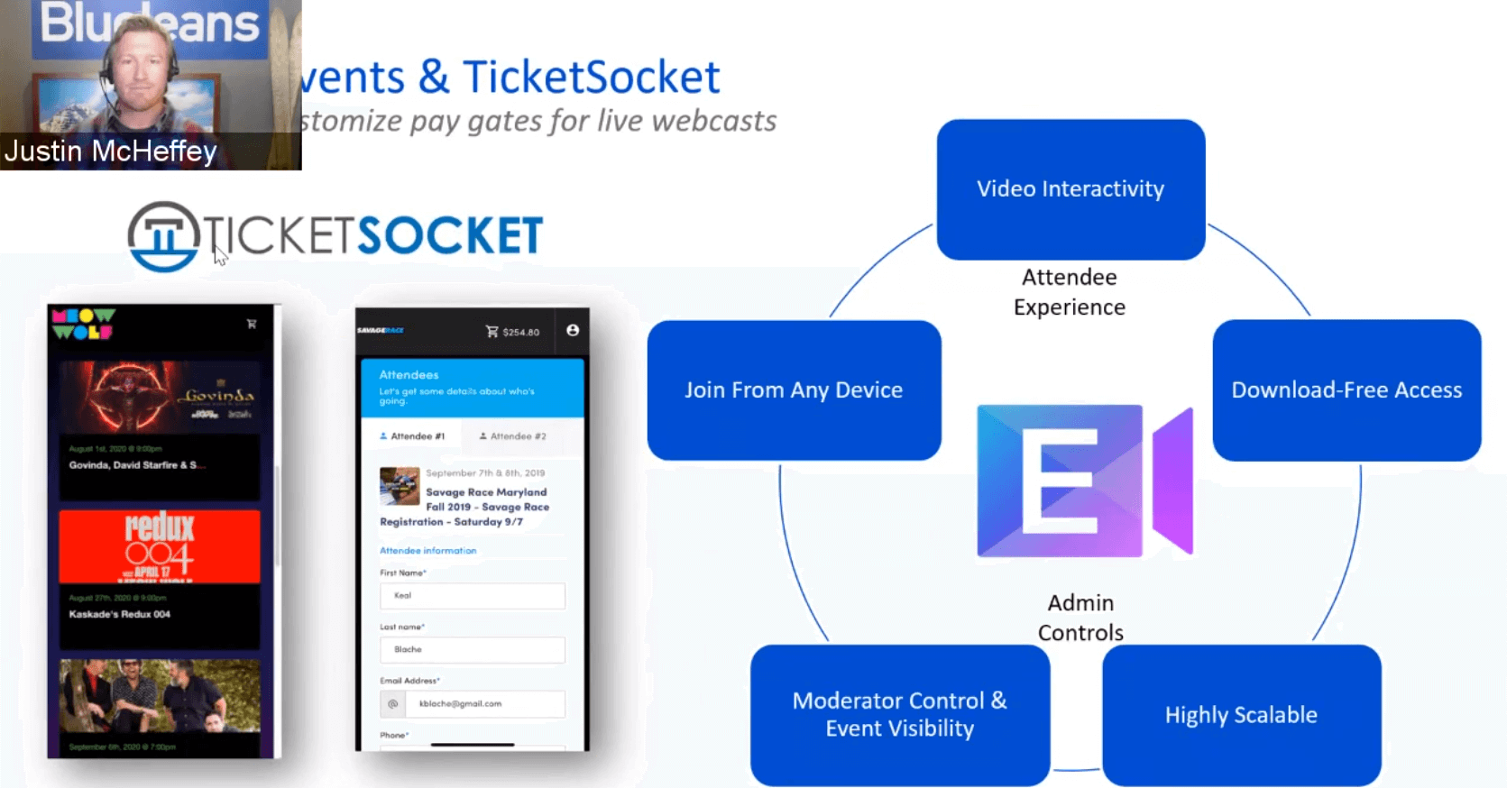 TicketSocket & BlueJeans
