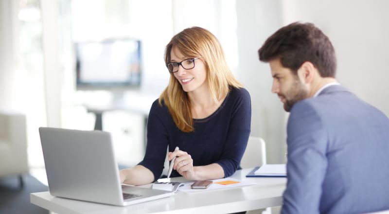 Woman Running Consulting Meeting