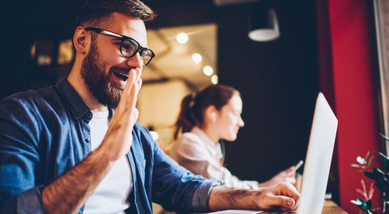 Person Using Consumer-Grade Video Application