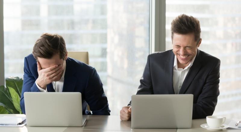 Man Embarrassed on Computer