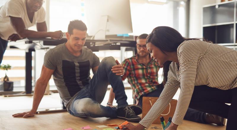 Small Business Team on Floor